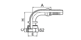 24291 90° ORFS FEMALE FLAT SEAL