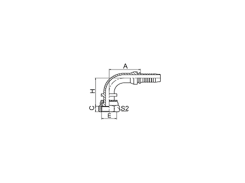 24291 90° ORFS FEMALE FLAT SEAL