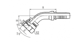 26741 45° JIC FEMALE 74° CONE SEAL