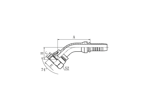 26741 45° JIC FEMALE 74° CONE SEAL