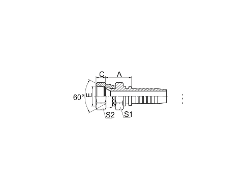 28611 JIS METRIC FEMALE  60° CONE SEAL