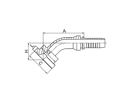 87641 45° SAE FLANGE 6000 PSI